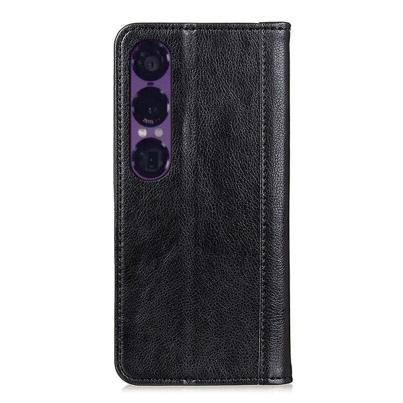 Folio-hoesje Sony Xperia 1 Vii Telefoonhoesje Splitleer