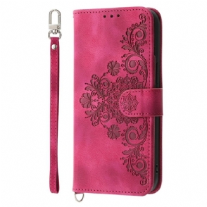 Folio-hoesje Sony Xperia 1 Vii Telefoonhoesje Suède Kanteffect