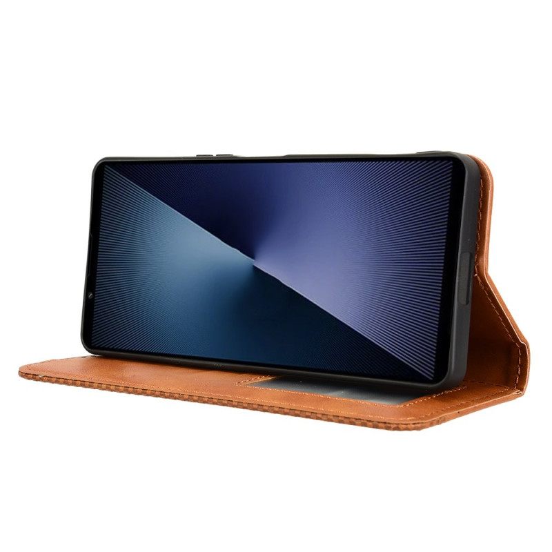 Folio-hoesje Voor Sony Xperia 1 Vii Vintage Rand