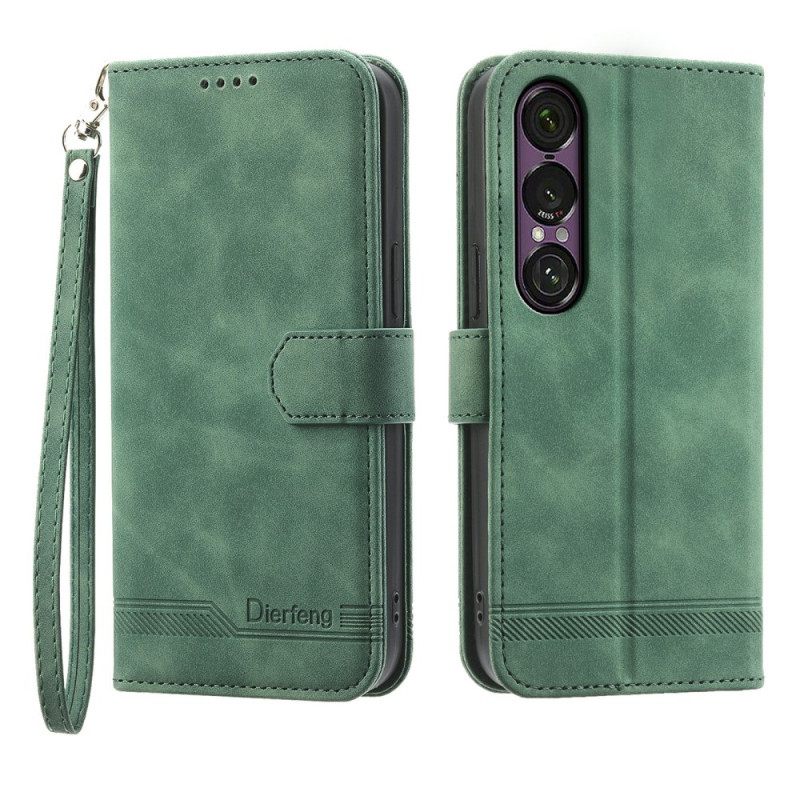 Leren Hoesje Sony Xperia 1 Vii Dierfeng Bescherming Hoesje