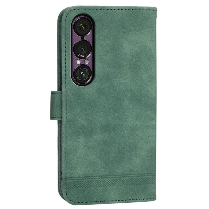 Leren Hoesje Sony Xperia 1 Vii Dierfeng Bescherming Hoesje