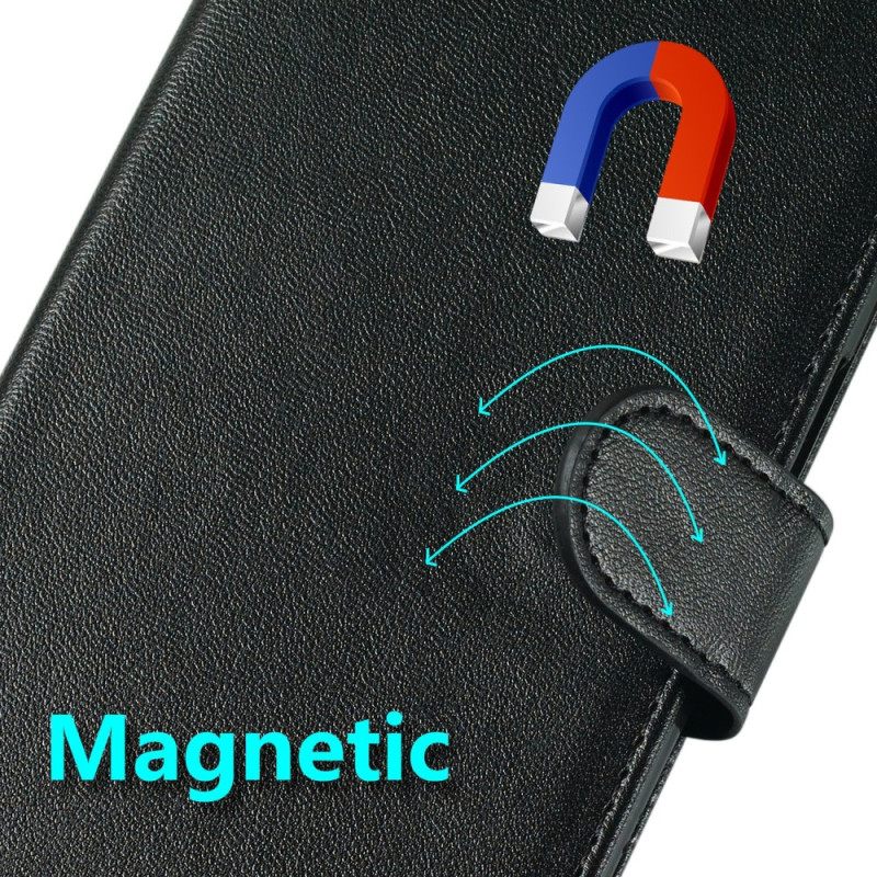 Leren Hoesje Sony Xperia 1 Vii Monochroom Bescherming Hoesje