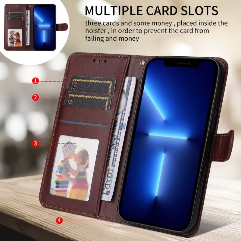 Leren Hoesje Voor Sony Xperia 1 Vii Effen Kunstleer