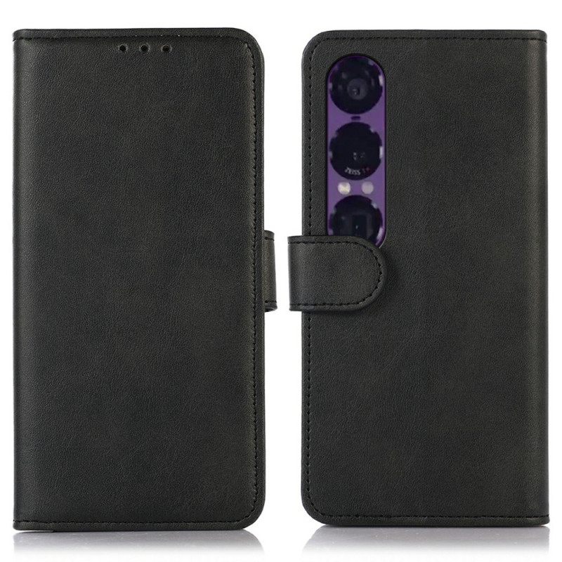 Leren Hoesje Voor Sony Xperia 1 Vii Leerstructuur