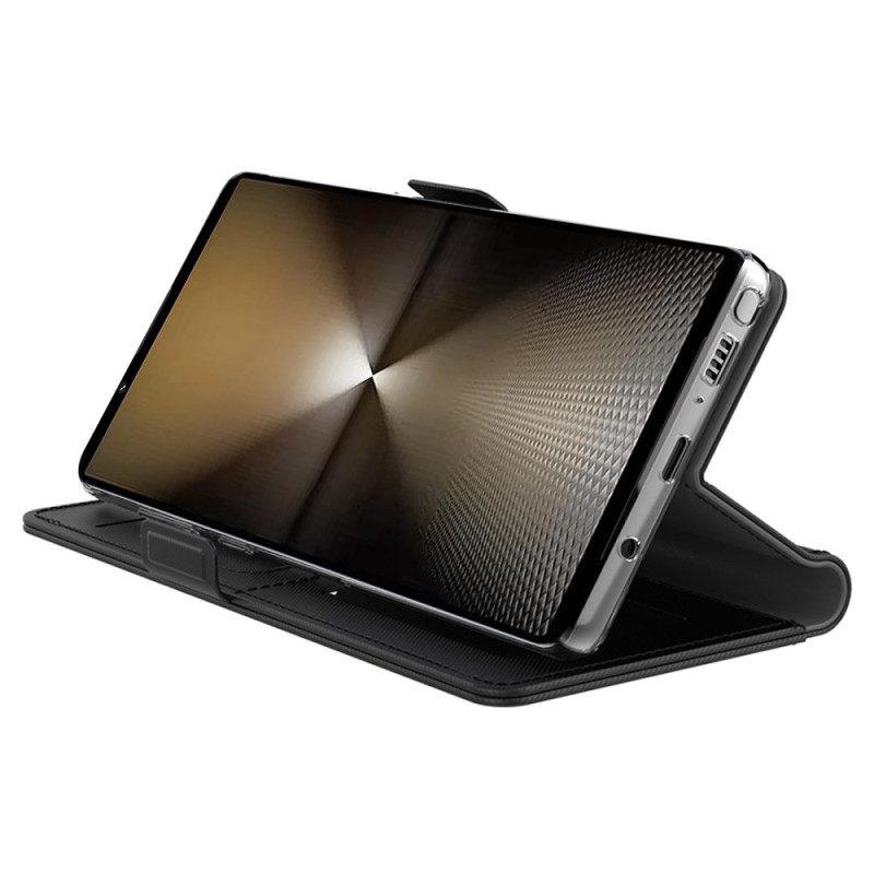 Leren Hoesje Voor Sony Xperia 1 Vii Spiegel En Kaarthouder