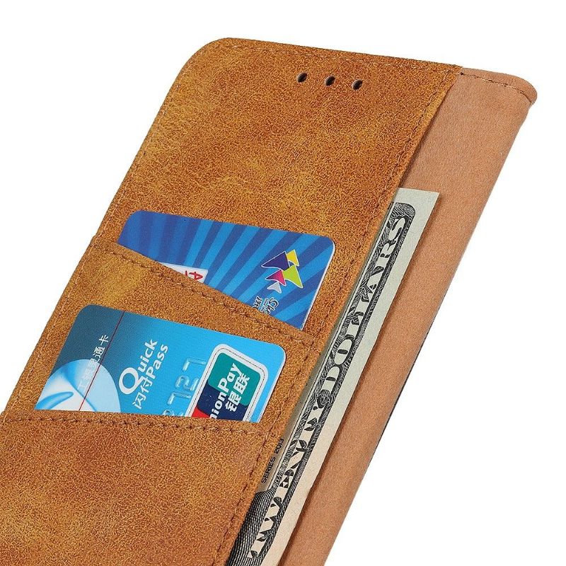 Case voor OnePlus 8 Edouard In Vintage Kunstleer