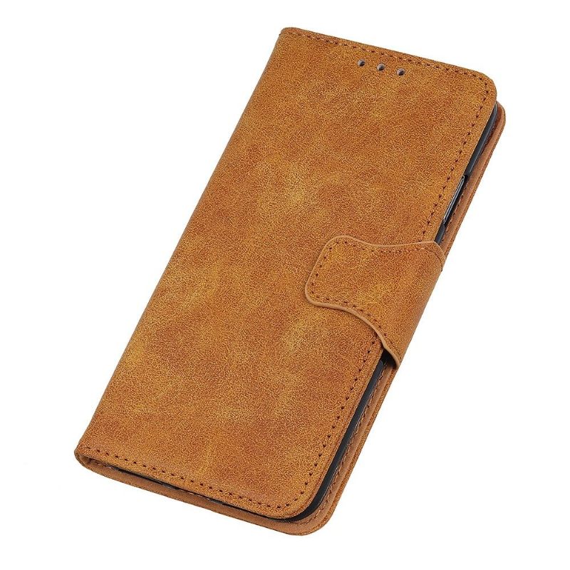 Case voor OnePlus 8 Edouard In Vintage Kunstleer