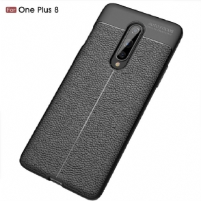Hoesje voor OnePlus 8 Afwerkingsgel Van Kunstleer