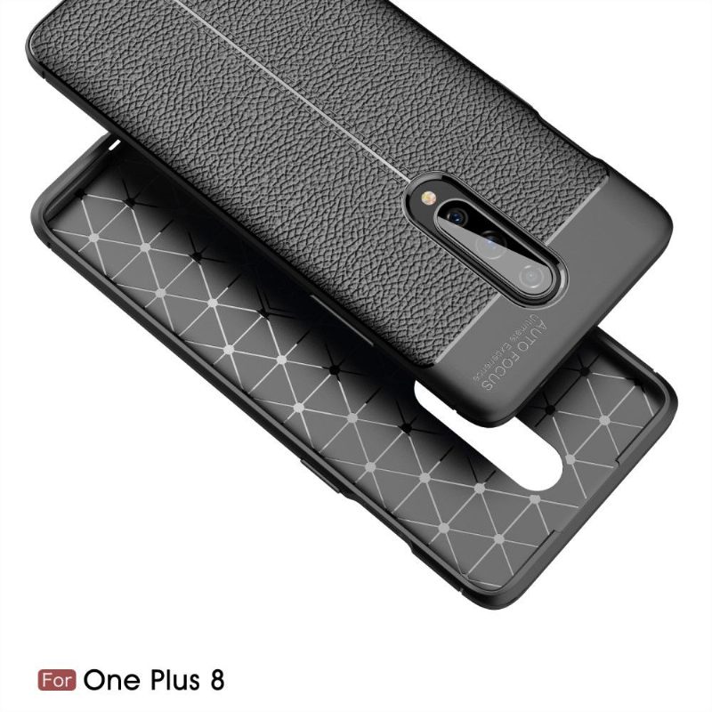 Hoesje voor OnePlus 8 Afwerkingsgel Van Kunstleer