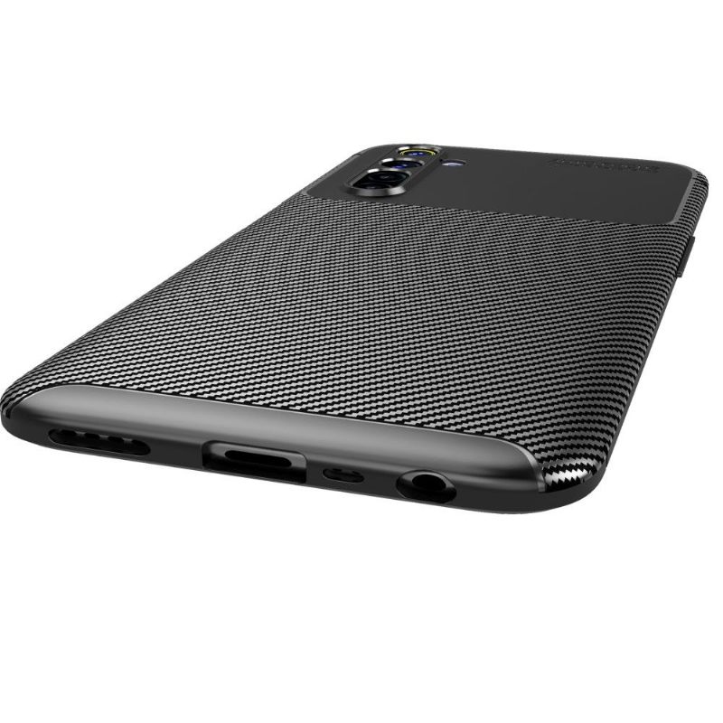 Hoesje voor Realme 6 Anti-fall Koolstofvezeleffect
