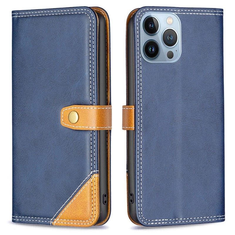 Folio-hoesje voor iPhone 13 Pro Binfen Series-8 Zichtbare Naden