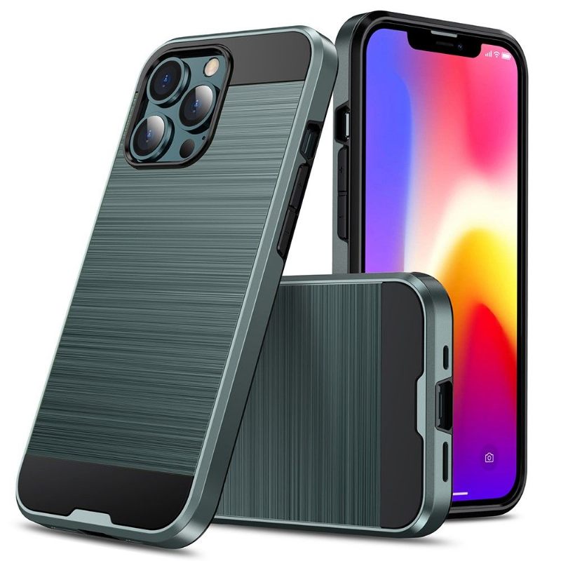 Hoesje voor iPhone 13 Pro Geborsteld Metaaleffect