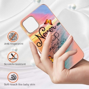 Hoesje voor iPhone 13 Pro Stop Nooit Met Dromen