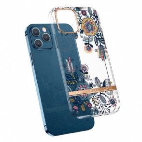 Hoesje voor iPhone 13 Pro Transparante Graffiti Bloemen
