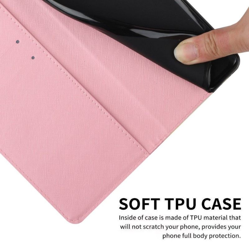 Leren Hoesje voor iPhone 13 Pro Bescherming Pioenroos