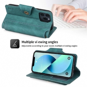 Leren Hoesje voor iPhone 13 Pro Bescherming Pola Multi-compartiment