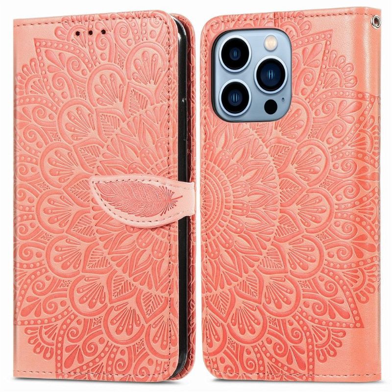 Leren Hoesje voor iPhone 13 Pro Mandalablad