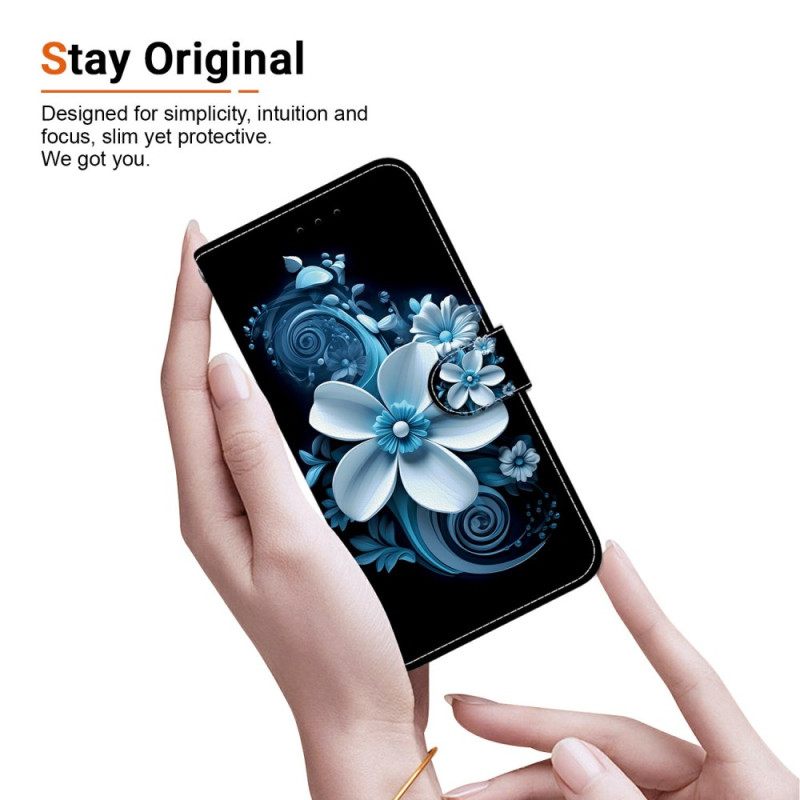 Bescherming Hoesje Realme 14 5g Blauwe Bloemen