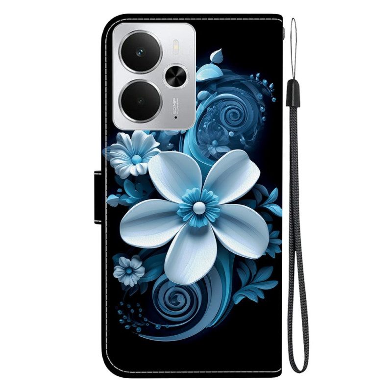 Bescherming Hoesje Realme 14 5g Blauwe Bloemen