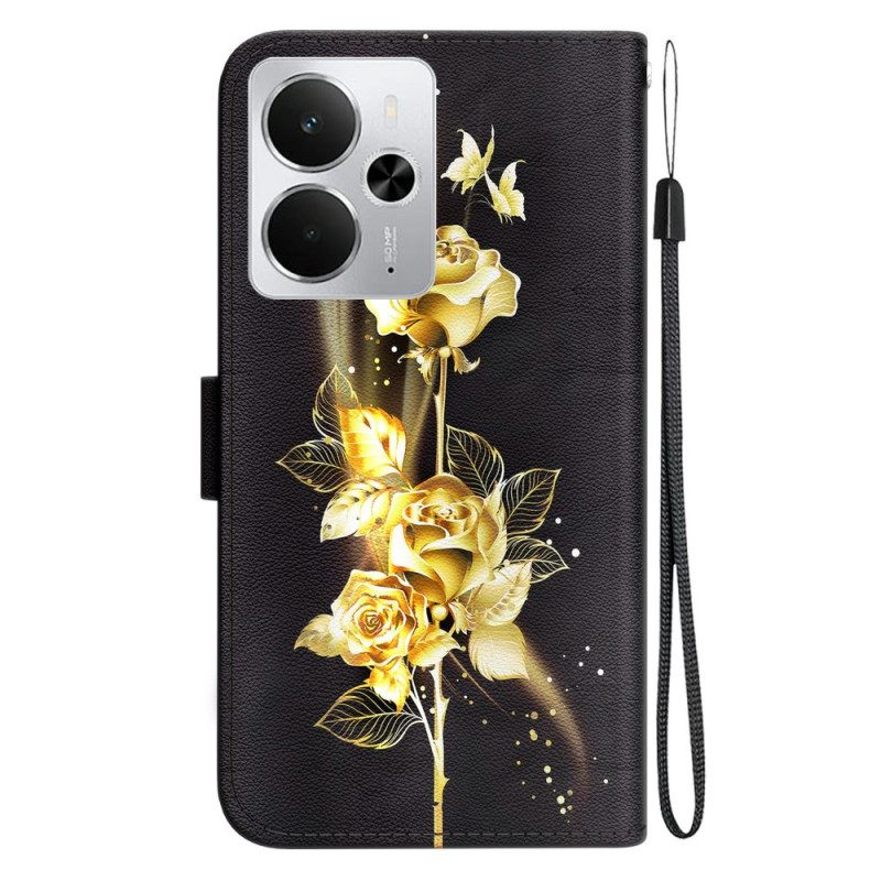 Bescherming Hoesje Realme 14 5g Gouden En Roze Vlinders