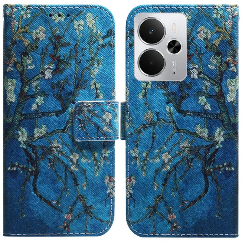 Flip Case Leren Realme 14 5g Abrikozenbloesems