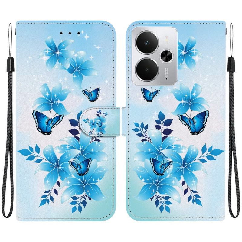 Folio-hoesje Realme 14 5g Blauwe Vlinders