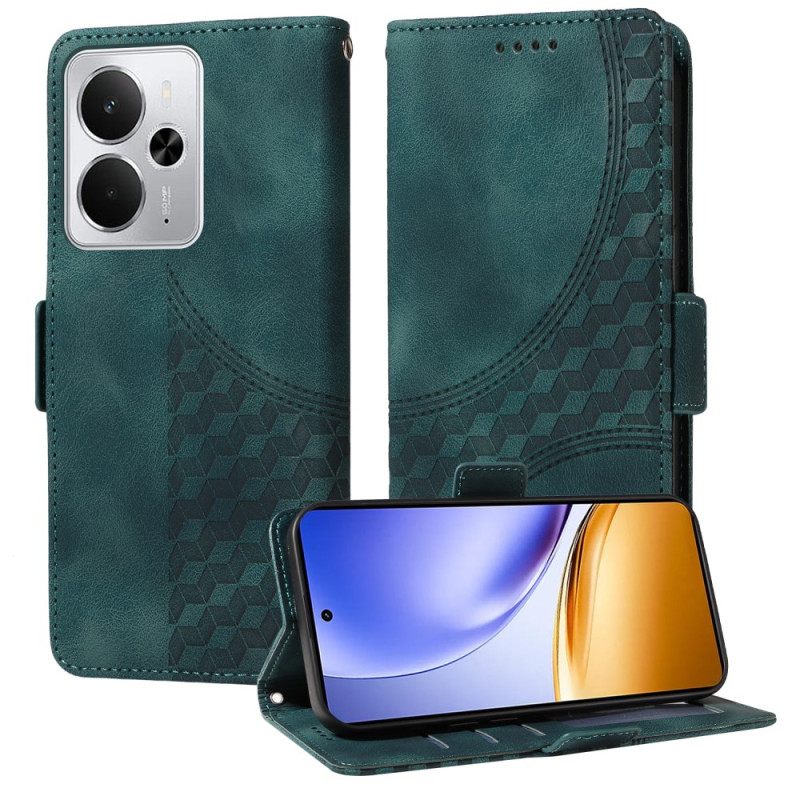 Folio-hoesje Realme 14 5g Diamantpatroon