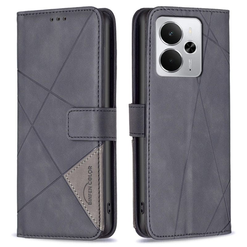 Folio-hoesje Realme 14 5g Telefoonhoesje Geometrisch Binfen Color Patroon