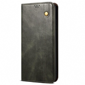 Folio-hoesje Realme 14 5g Telefoonhoesje Gewaxte Imitatie Leer