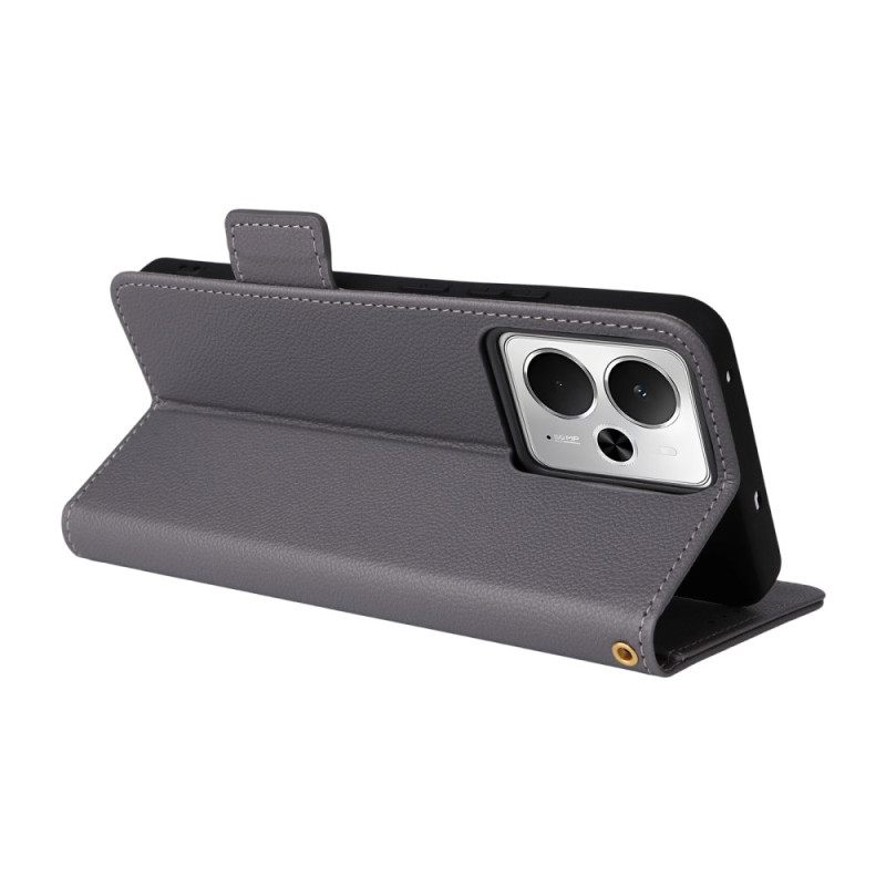 Folio-hoesje Realme 14 5g Telefoonhoesje Lychee Textuur Bandje