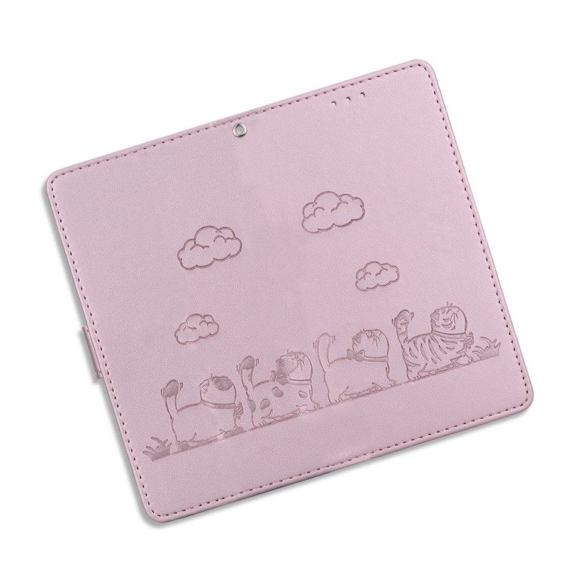 Folio-hoesje Realme 14 5g Telefoonhoesje Rfid Kattenmotief Bandje