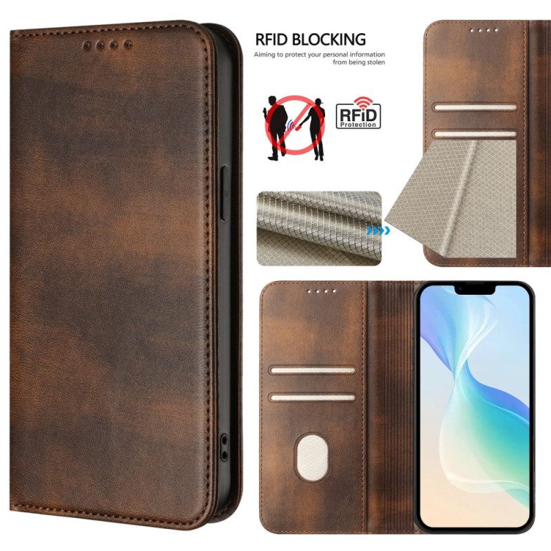 Folio-hoesje Voor Realme 14 5g Retro Rfid-bescherming