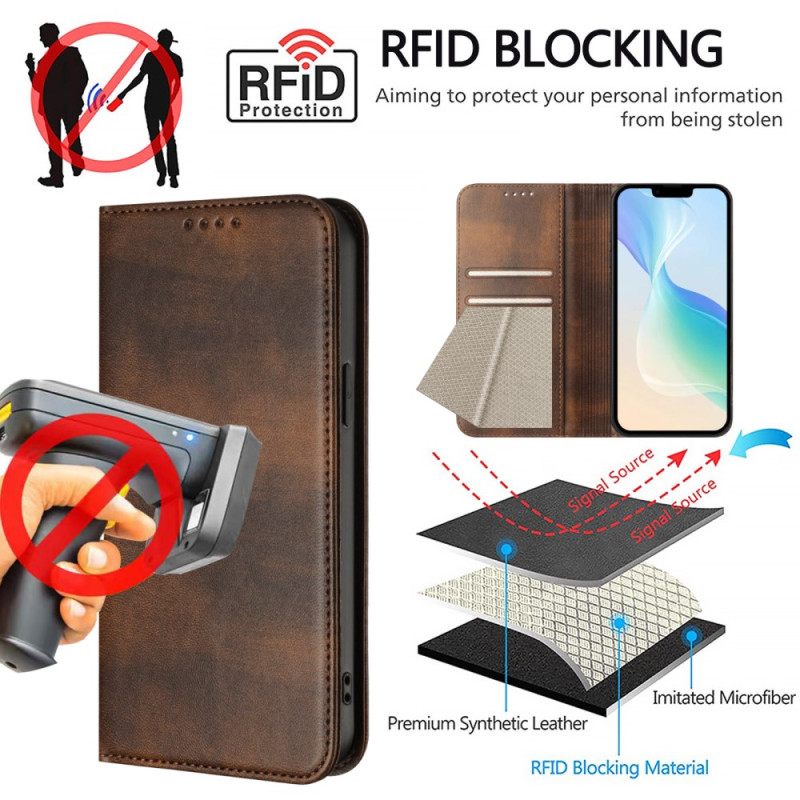 Folio-hoesje Voor Realme 14 5g Retro Rfid-bescherming