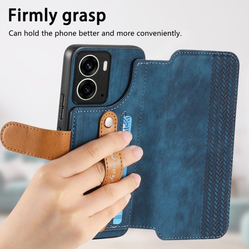 Hoesje Realme 14 5g Retro Met Bandje En Standaard Bescherming Hoesje