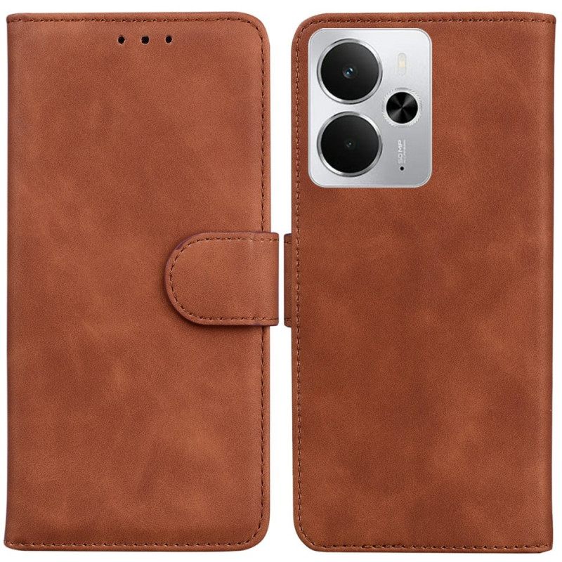 Leren Hoesje Realme 14 5g Suède-effect