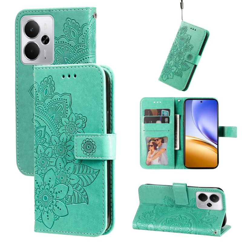 Leren Hoesje Voor Realme 14 5g Mandala Print