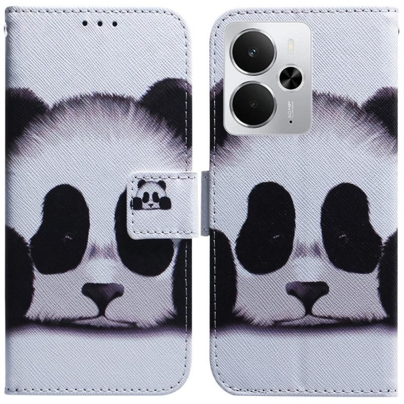 Leren Hoesje Voor Realme 14 5g Panda