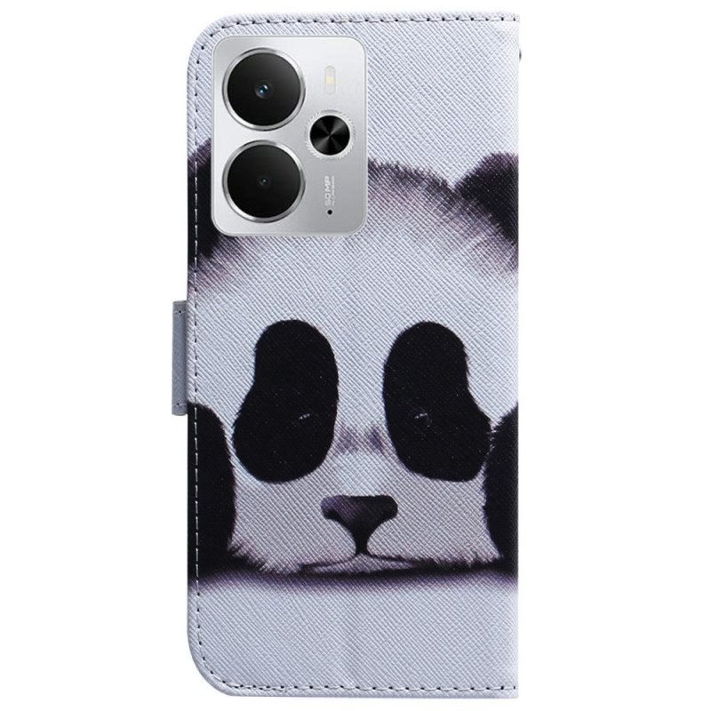 Leren Hoesje Voor Realme 14 5g Panda