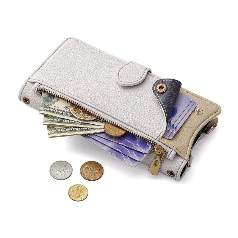 Leren Hoesje Voor Realme 14 5g Portemonnee Met Ketting