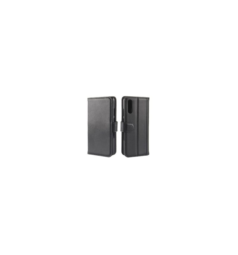 Folio-hoesje voor Huawei P20 Premium Leder - Zwart