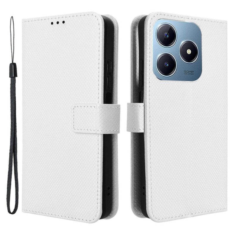 Folio-hoesje Realme Note 60x Telefoonhoesje Bandje Met Stippen