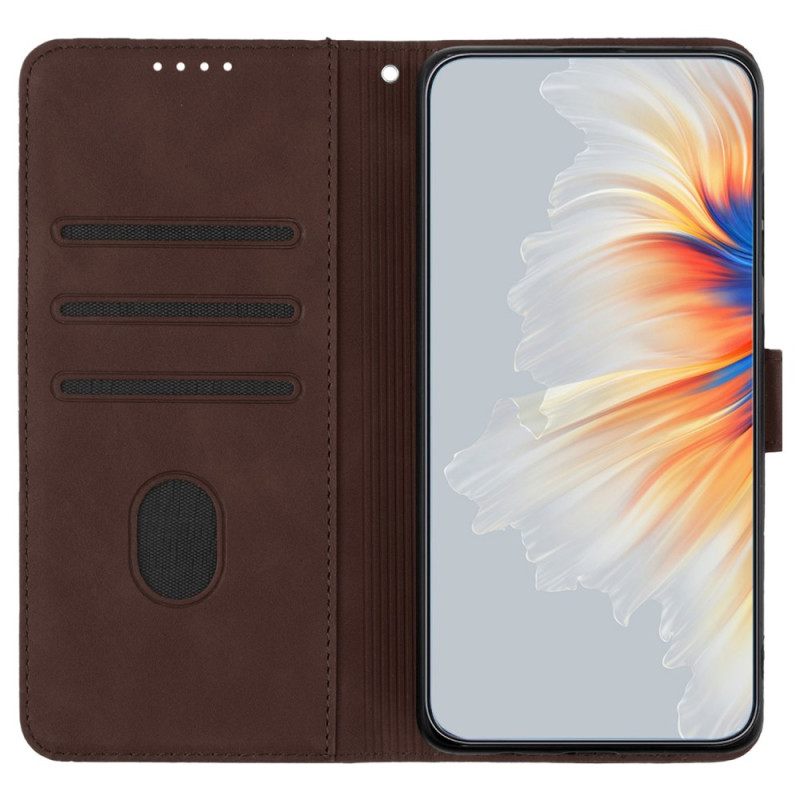 Leren Hoesje Realme Note 60x Glimlach En Hart Bescherming Hoesje
