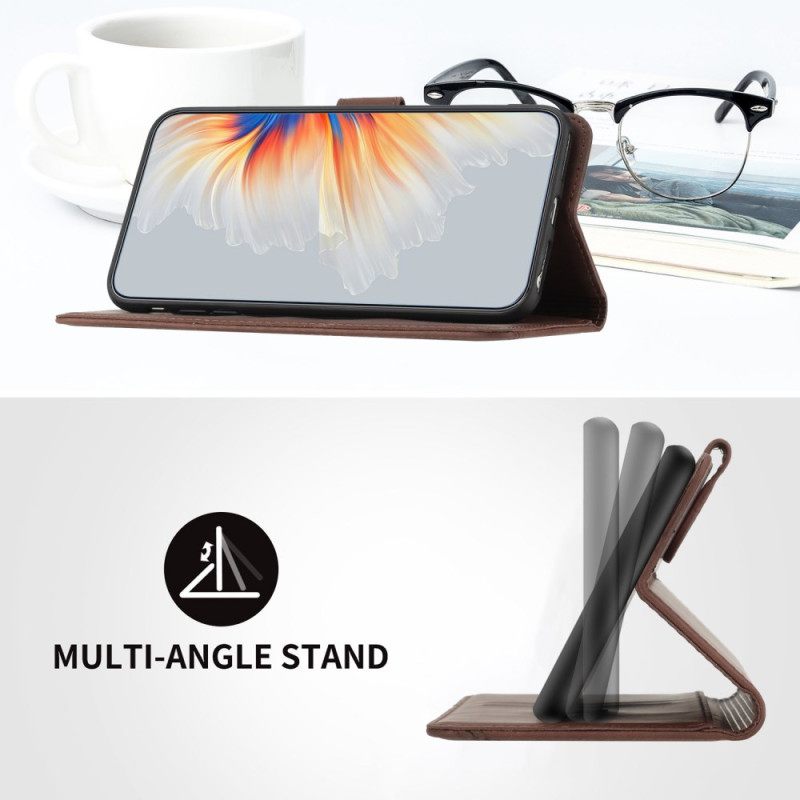 Leren Hoesje Realme Note 60x Glimlach En Hart Bescherming Hoesje