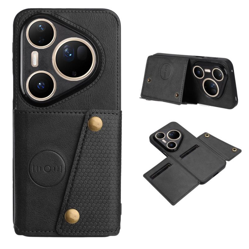 Case Hoesje Huawei Pura 80 Ultra Telefoonhoesje Kaarthouder Met Lederlook