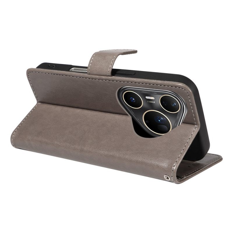 Flip Case Leren Huawei Pura 80 Ultra Bij En Kat