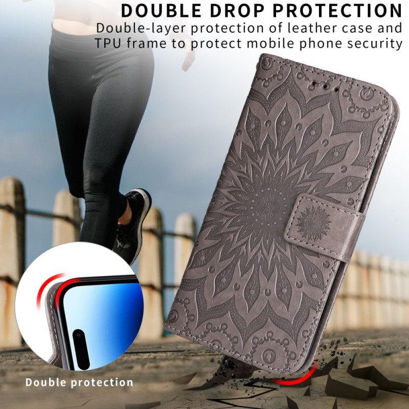 Flip Case Leren Huawei Pura 80 Ultra Zonnebloempatroon