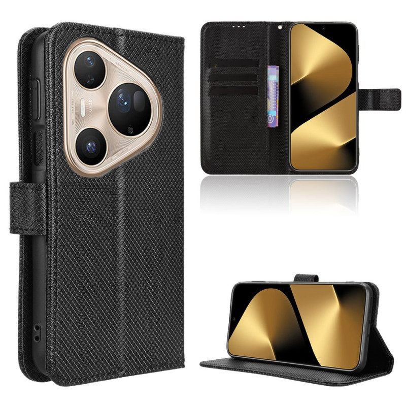 Folio-hoesje Huawei Pura 80 Ultra Telefoonhoesje Diamanttextuur