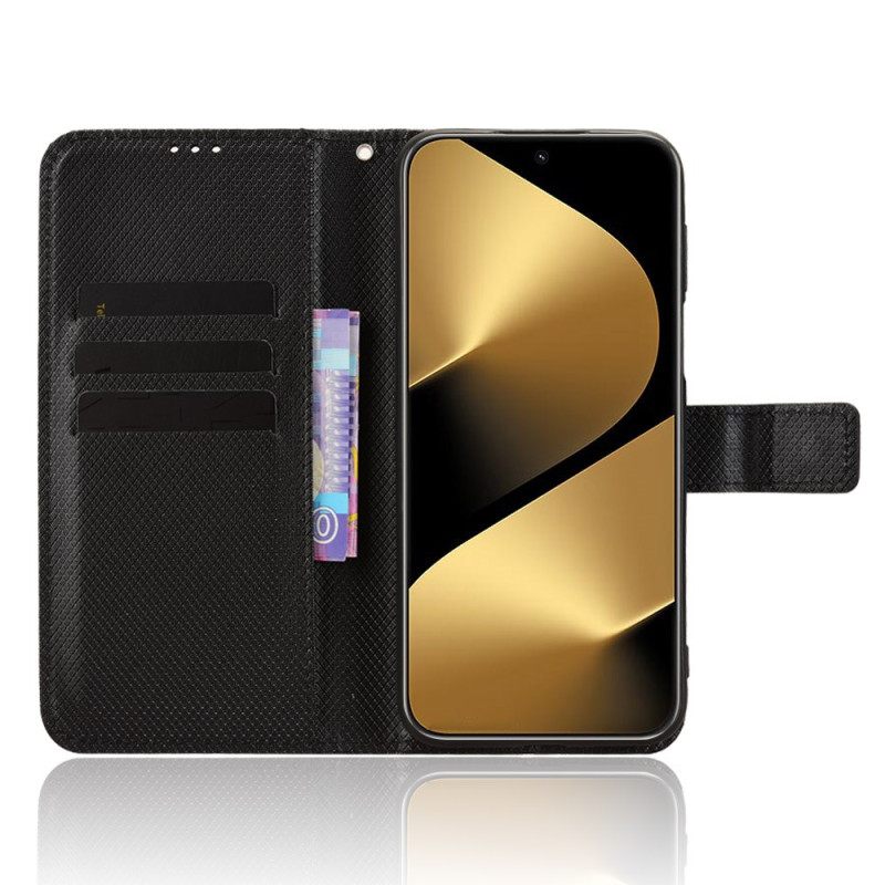 Folio-hoesje Huawei Pura 80 Ultra Telefoonhoesje Diamanttextuur