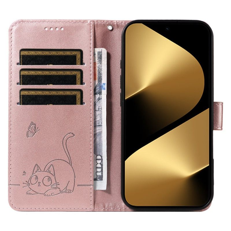 Folio-hoesje Huawei Pura 80 Ultra Telefoonhoesje Kat En Afbeelding