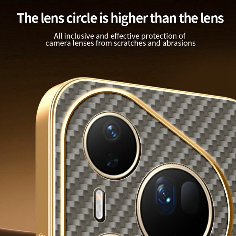 Hoesje Huawei Pura 80 Ultra Koolstofvezeltextuur